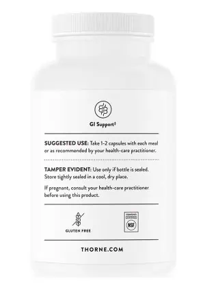 Thorne B.P.P. - A digestive enzyme formula with Betaine HCl, Pepsin, and Pancreatin for digestive support.