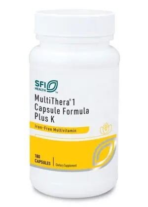 Multithera 1 Capsule Formula Plus K - A comprehensive, iron-free multivitamin and mineral supplement.
