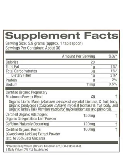 Om Mushroom Coffee Blend - Organic coffee with a six-mushroom blend for energy, focus, and immune support.