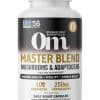 Om Mushroom Master Blend Powder - Comprehensive 10-mushroom and botanical supplement for holistic health.