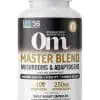 Om Mushroom Master Blend Powder - Comprehensive 10-mushroom and botanical supplement for holistic health.