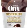 Om Mushroom Master Blend Protein - Organic chocolate plant-based protein with a 10-mushroom blend.