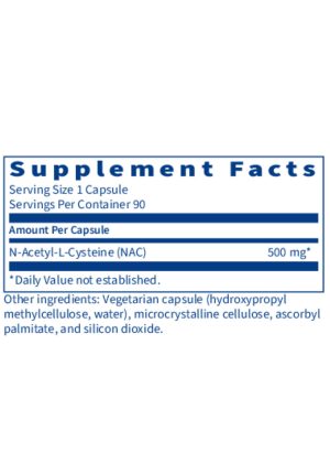 SFI Health N-Acetyl-L-Cysteine - 500mg NAC supplement for respiratory health and glutathione production.