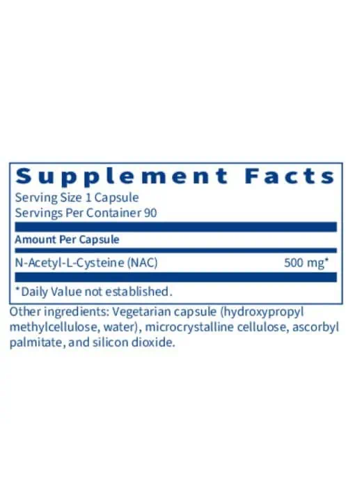 SFI Health N-Acetyl-L-Cysteine - 500mg NAC supplement for respiratory health and glutathione production.