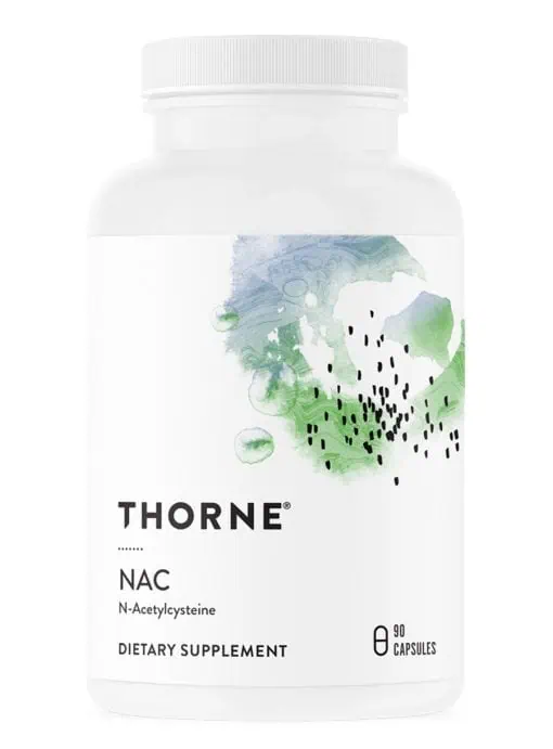 Thorne CystePlus - N-Acetyl-L-Cysteine (NAC) supplement for respiratory, liver, and antioxidant support.