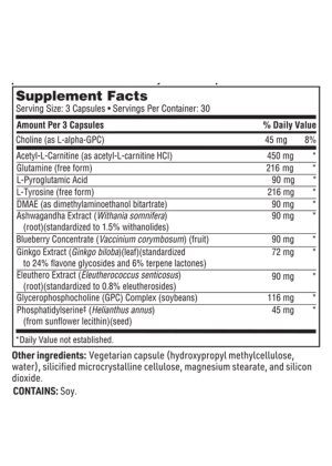 NeuroThera - A 12-nutrient blend with Acetyl-L-Carnitine and Ginkgo for mental clarity and brain function.