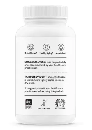 Thorne NiaCel 400 - Nicotinamide Riboside supplement for NAD+ production, healthy aging, and metabolism.