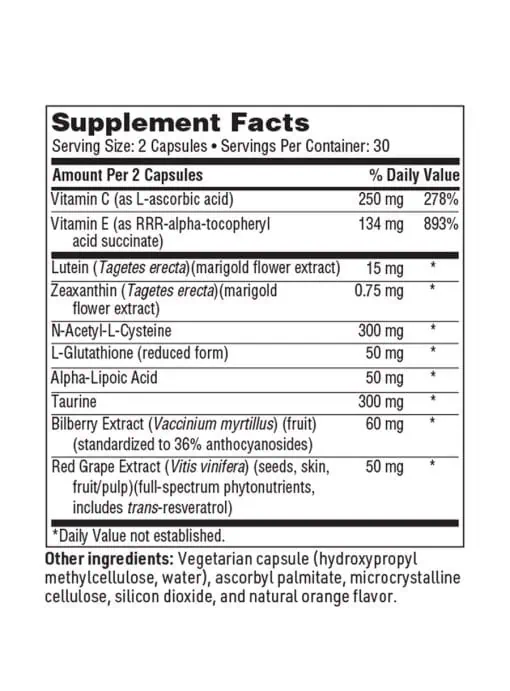 SFI Health OcuThera - Antioxidant and phytonutrient formula for eye and vision health.
