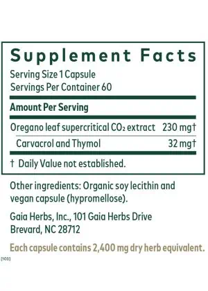 Oil of Oregano Phyto-Caps - A supercritical CO2 extract with carvacrol and thymol for immune and microbial balance.