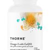 Thorne Omega-3 w/ CoQ10 - Fish oil with EPA, DHA, and CoQ10 for cardiovascular and brain health.