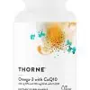 Thorne Omega-3 w/ CoQ10 - Fish oil with EPA, DHA, and CoQ10 for cardiovascular and brain health.