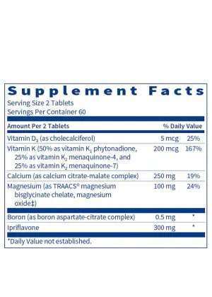 OsteoThera Plus Ipriflavone - Bone support formula with calcium, magnesium, vitamins D & K, and ipriflavone.