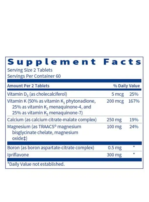 OsteoThera Plus Ipriflavone - Bone support formula with calcium, magnesium, vitamins D & K, and ipriflavone.