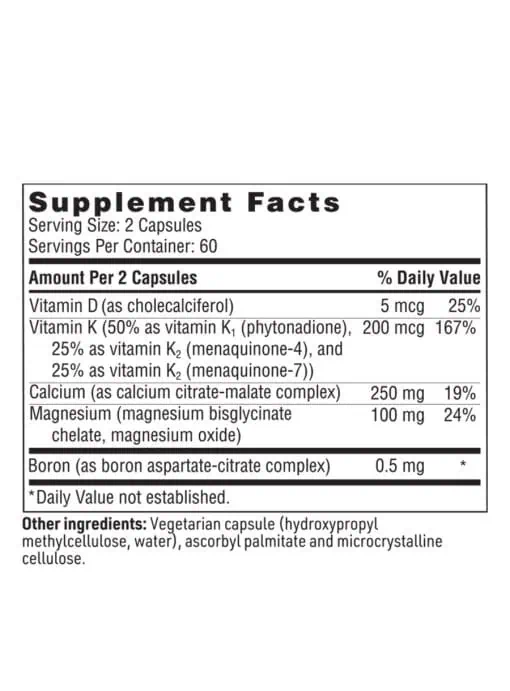 OsteoThera - A bone support formula with bioavailable calcium, magnesium, vitamins D & K, and boron.