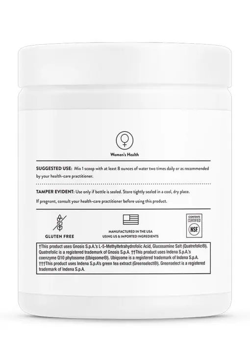 Thorne Ovarian Care (214.2 g) - inositol powder supplement for PCOS and female hormone balance.