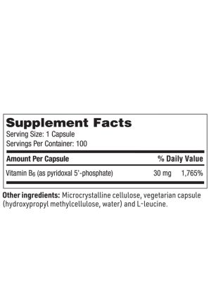 P-5-P 30mg - The active form of Vitamin B6 for energy metabolism and neurological health.