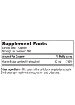 P-5-P 30mg - The active form of Vitamin B6 for energy metabolism and neurological health.