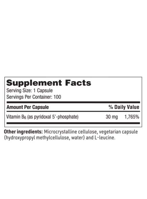 P-5-P 30mg - The active form of Vitamin B6 for energy metabolism and neurological health.