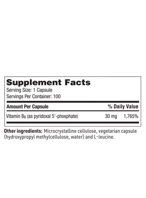 P-5-P 30mg - The active form of Vitamin B6 for energy metabolism and neurological health.