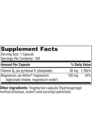 P-5-P Plus w/Magnesium - A supplement with active B6 and chelated magnesium for liver and nerve support.