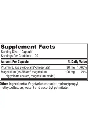 P-5-P Plus w/Magnesium - A supplement with active B6 and chelated magnesium for liver and nerve support.