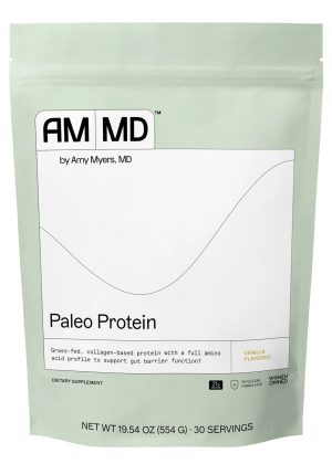 Paleo Protein Powder - Vanilla Bean Grass-fed, collagen-based protein with a full amino acid profile to support gut barrier function