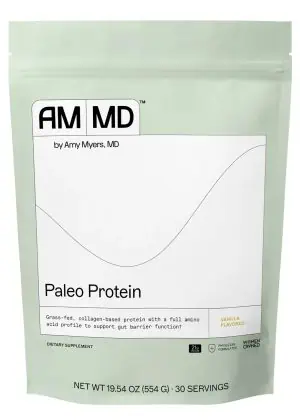 Paleo Protein Powder - Vanilla Bean Grass-fed, collagen-based protein with a full amino acid profile to support gut barrier function