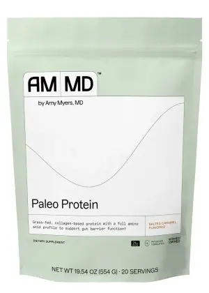 Paleo Protein - Salted Caramel Grass-fed, collagen-based protein with a full amino acid profile to support gut barrier function