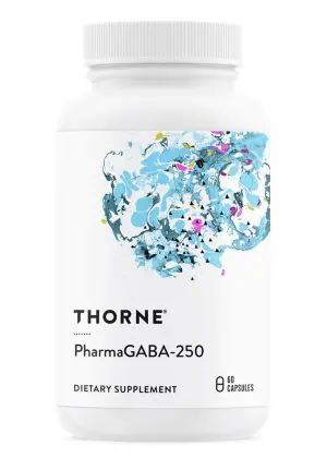 Thorne PharmaGABA-250 (60 Capsules) - natural GABA supplement for stress, sleep, and focus.