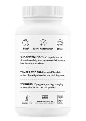 Thorne PharmaGABA-250 (60 Capsules) - natural GABA supplement for stress, sleep, and focus.