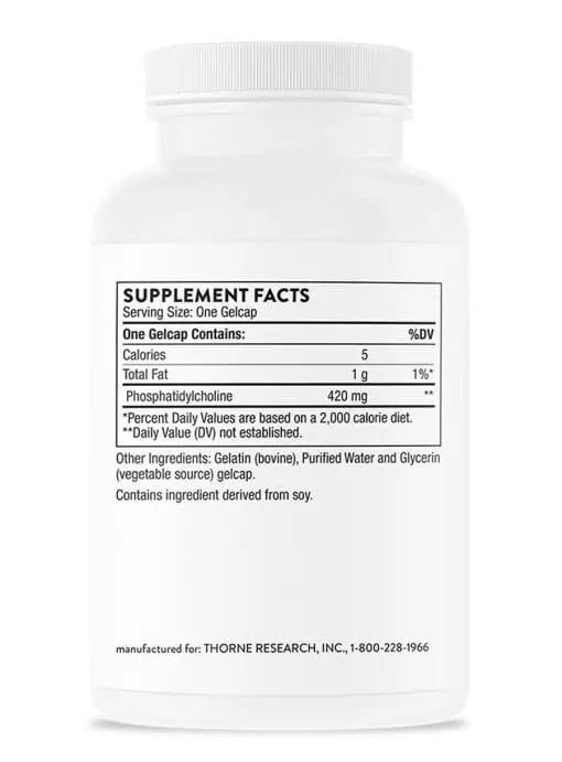 Phosphatidyl Choline n excellent source of choline for liver support, cholesterol metabolism, and healthy bile