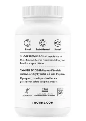 Thorne Phosphatidylserine (60 Capsules) - 100mg supplement for cortisol management, stress, and cognitive support.