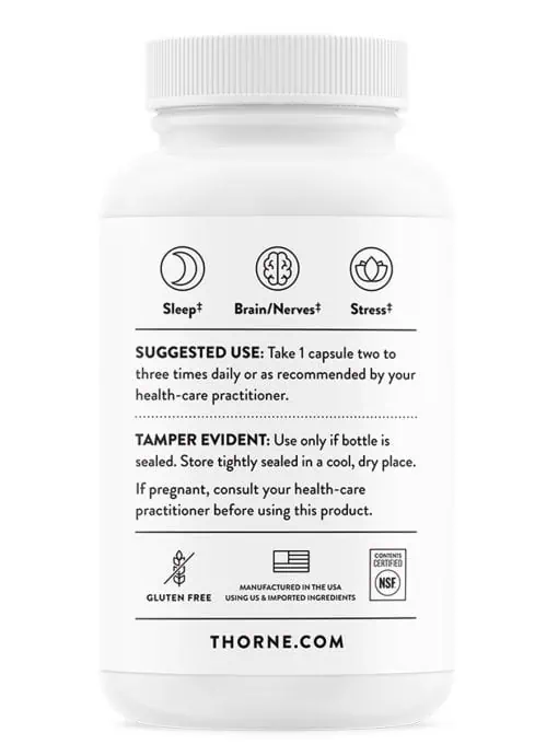 Thorne Phosphatidylserine (60 Capsules) - 100mg supplement for cortisol management, stress, and cognitive support.