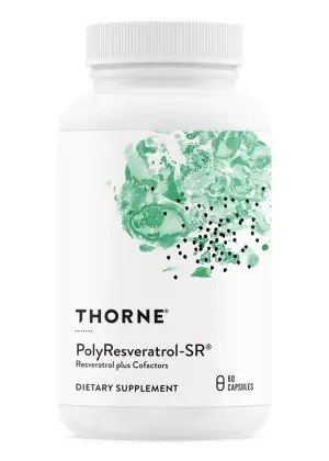 Thorne Polyresveratrol-SR (60 Capsules) - antioxidant blend with resveratrol for healthy aging and cellular support.