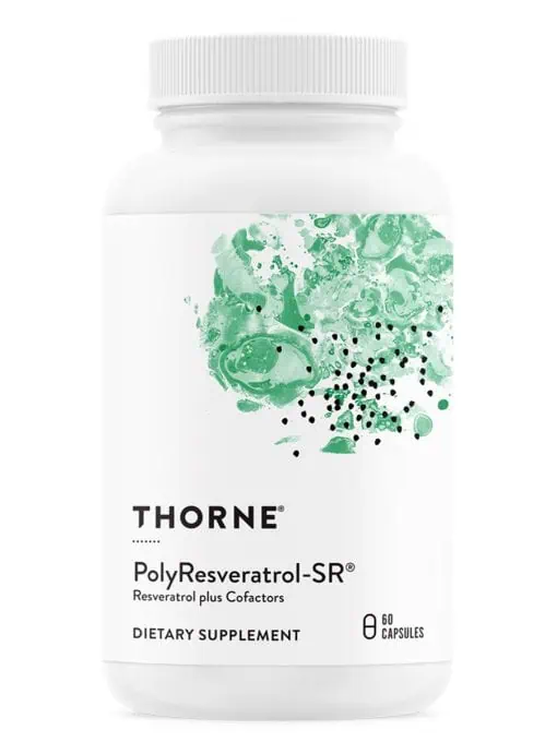 Thorne Polyresveratrol-SR (60 Capsules) - antioxidant blend with resveratrol for healthy aging and cellular support.