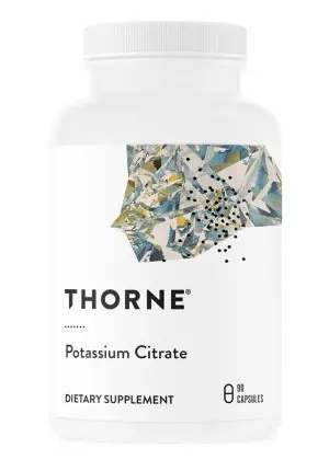 Thorne Potassium Citrate - A well-absorbed potassium supplement for cardiovascular, nerve, and muscle support.