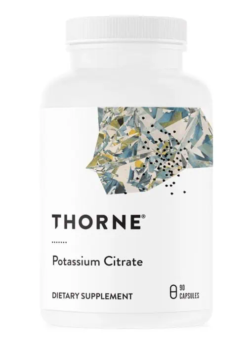 Thorne Potassium Citrate - A well-absorbed potassium supplement for cardiovascular, nerve, and muscle support.