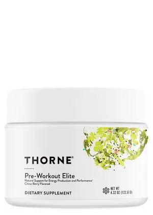 Thorne Pre-Workout Elite (4.32 oz Citrus Berry) - NSF Certified pre-workout powder for energy, focus, and performance.
