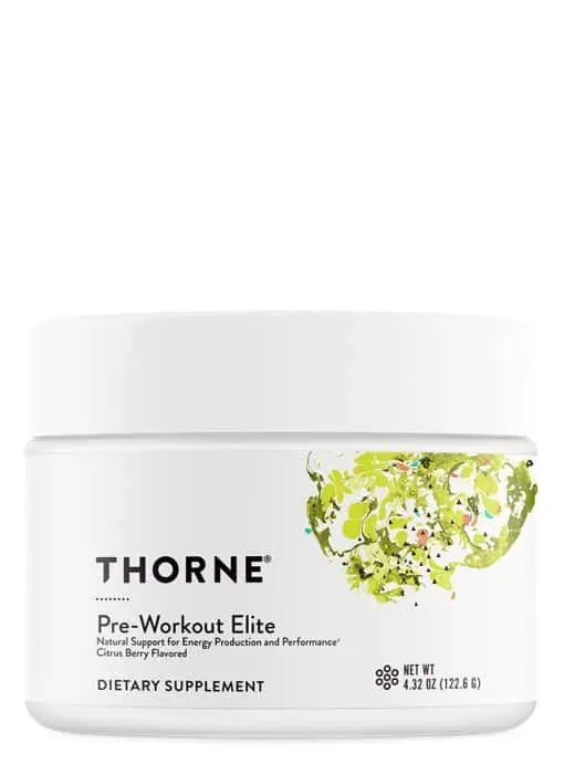 Thorne Pre-Workout Elite (4.32 oz Citrus Berry) - NSF Certified pre-workout powder for energy, focus, and performance.