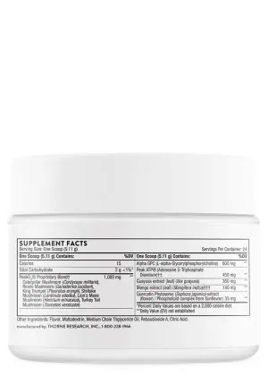 Thorne Pre-Workout Elite (4.32 oz Citrus Berry) - NSF Certified pre-workout powder for energy, focus, and performance.