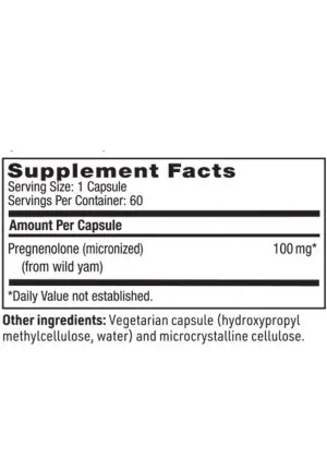 Pregnenolone 100mg - Micronized pregnenolone for memory, mood, and energy support.