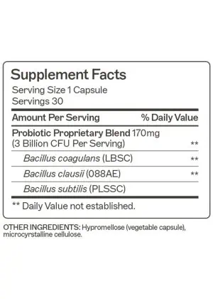 Primal Earth Probiotic This soil-based, paleo-friendly probiotic supports microbiome balance in the small intestine.