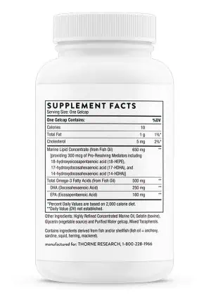 Thorne Pro-Resolving Mediators - SPM supplement for inflammation resolution, immune function, and brain health.