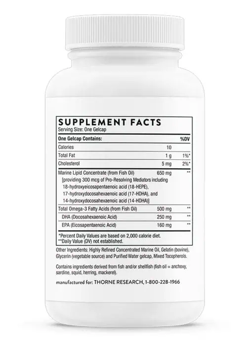 Thorne Pro-Resolving Mediators - SPM supplement for inflammation resolution, immune function, and brain health.