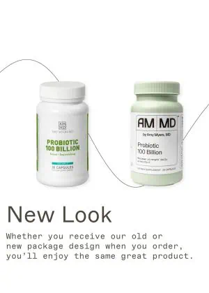 Probiotic Capsules 100 Billion advanced microbiome support that maintains a healthy gut microflora and supports regularity