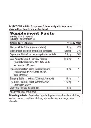 ProstaThera - A multi-botanical and nutrient formula with Saw Palmetto for prostate and urinary support.