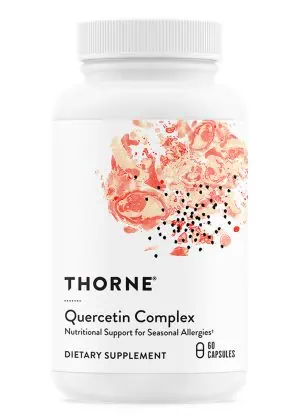 Thorne Quercenase (60 Capsules) - Quercetin phytosome and bromelain supplement for respiratory and immune support.