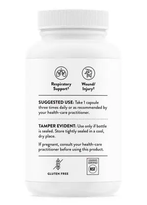 Thorne Quercenase (60 Capsules) - Quercetin phytosome and bromelain supplement for respiratory and immune support.