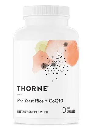 Thorne Choleast - Red yeast rice and CoQ10 supplement for healthy cholesterol and cardiovascular support.