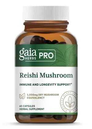 Reishi Mushroom - Dual-extracted organic Reishi fruiting body extract for immune and heart health.